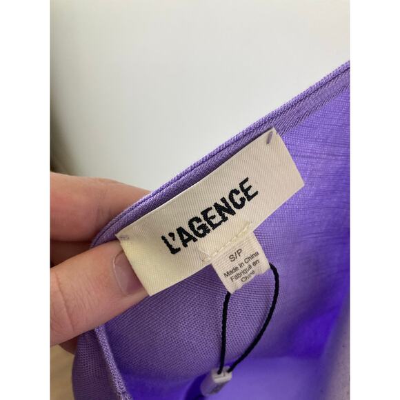 New L'Agence Lavendar V Neck Maxi Sz S - Picture 3 of 3